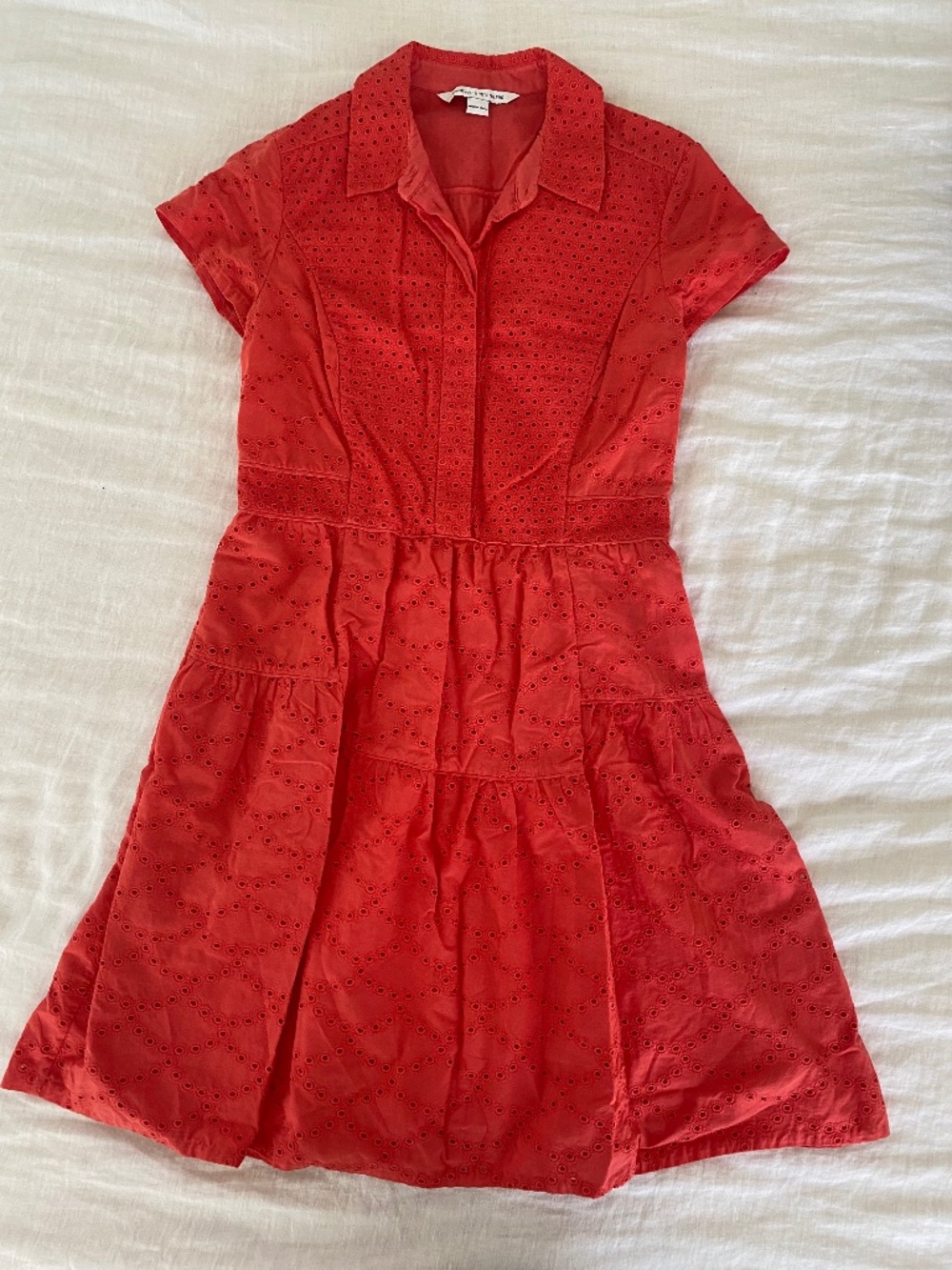 Diane Von  Skylar Ocean Coral Eyelet Dress